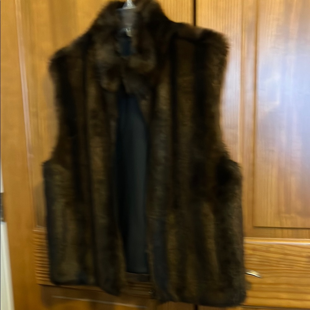 Luxurious Brown Fur Vest